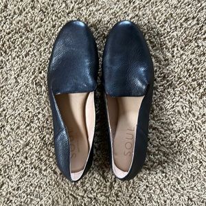 Soul Naturalizer flat loafer, black leather, sz 8.5 soft!